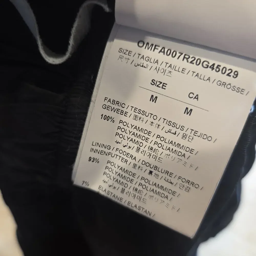 Off-White c/o Virgil Abloh Mens M Black Logo Nylon Swim Shorts Trunks Albania